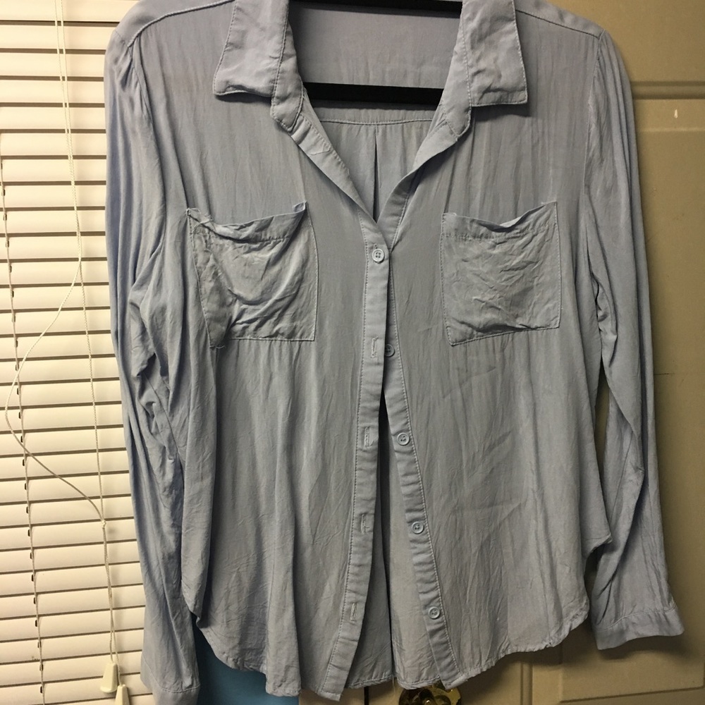 Light blue button down